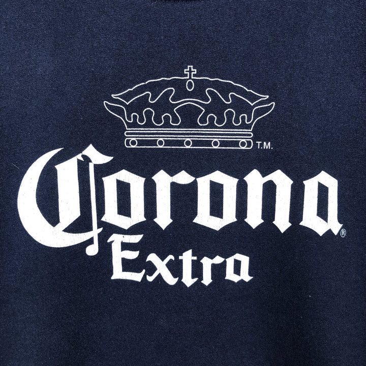 90s-00'S JERSEY'S Corona Extra Advertising Sweatshirt, Men's XL equivalent, Vintage cotton navy blue type Vintage Second Hand