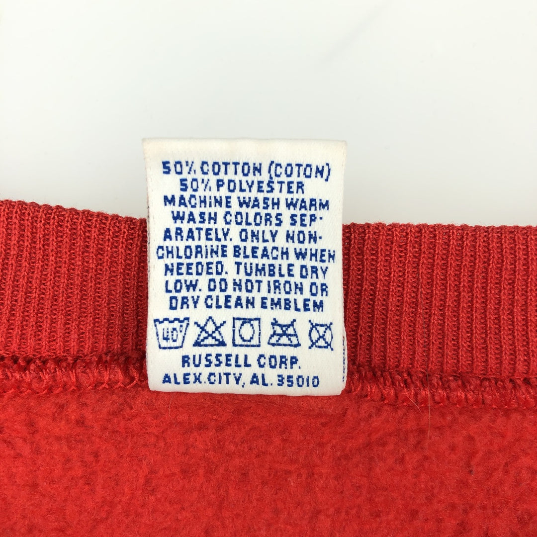 90'S Russell Champ's Pub Advertising Sweatshirt, Made in USA, Men's Size L (Equivalent), Vintage cotton red type Vintage Second Hand
