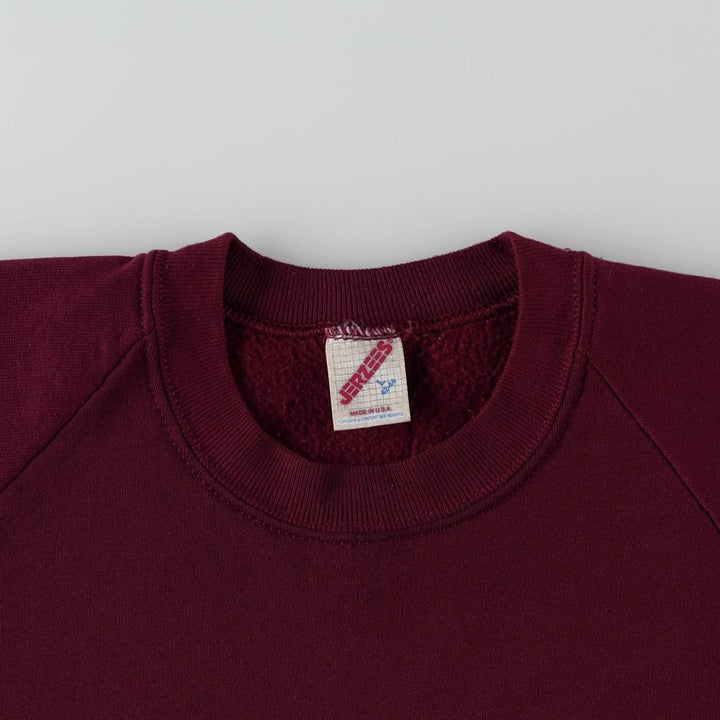 90'S JERSEYS S. Advertising Sweatshirt, Made in USA, Men's Size L (approx.), Vintage cotton burgundy type Vintage Second Hand