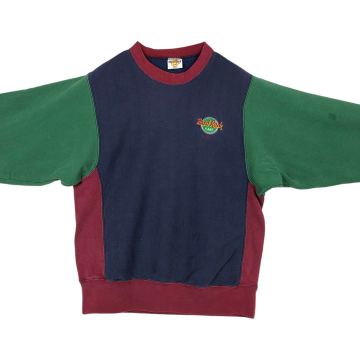 Vintage 90'S Hard Rock Cafe Advertising Sweatshirt, Made in USA, Men's Size Medium cotton navy blue type Vintage Second Hand