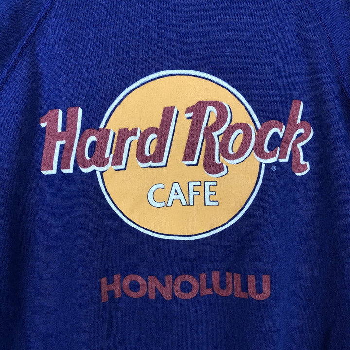 Vintage 1980'S Hanes Hard Rock Cafe Advertising Sweatshirt, Made in USA, Men's Size L cotton blue type Vintage Second Hand