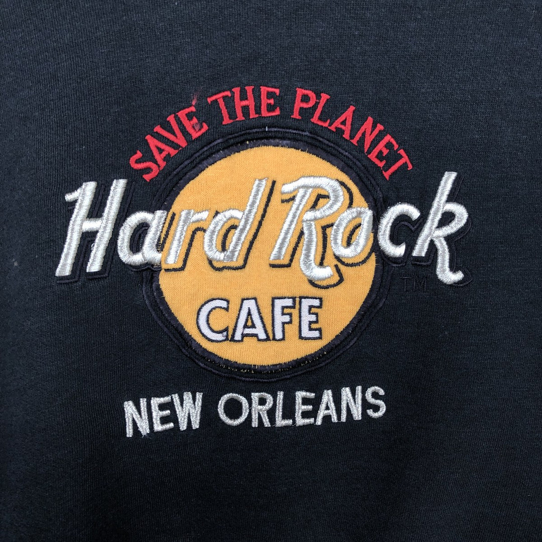 90'S Stardis Sweat Hard Rock Cafe Advertising Sweatshirt, Made in USA, Men's Size L (approx.) cotton black type Vintage Second Hand