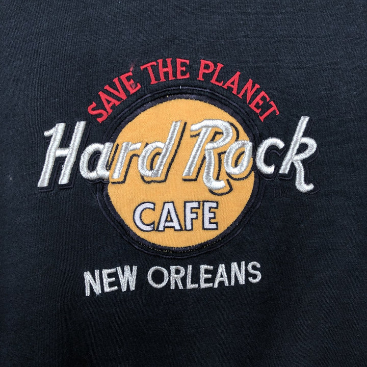 90'S Stardis Sweat Hard Rock Cafe Advertising Sweatshirt, Made in USA, Men's Size L (approx.) cotton black type Vintage Second Hand
