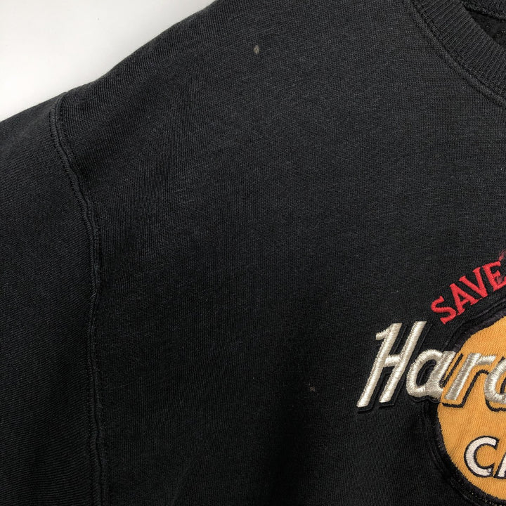90'S Stardis Sweat Hard Rock Cafe Advertising Sweatshirt, Made in USA, Men's Size L (approx.) cotton black type Vintage Second Hand