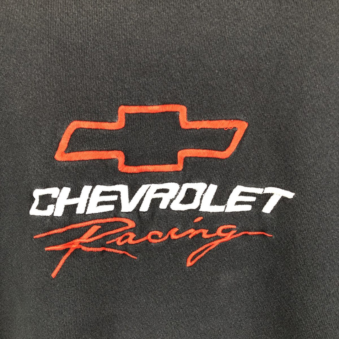 CHEVROLET advertising sweatshirt, made in the USA, men's size XL equivalent. cotton black type Vintage Second Hand