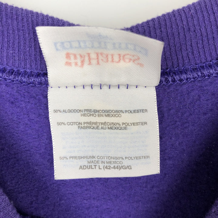90'S FedEx Advertising Sweatshirt, Men's Size L (approx.), Vintage, Double-Sided Print cotton purple type Vintage Second Hand