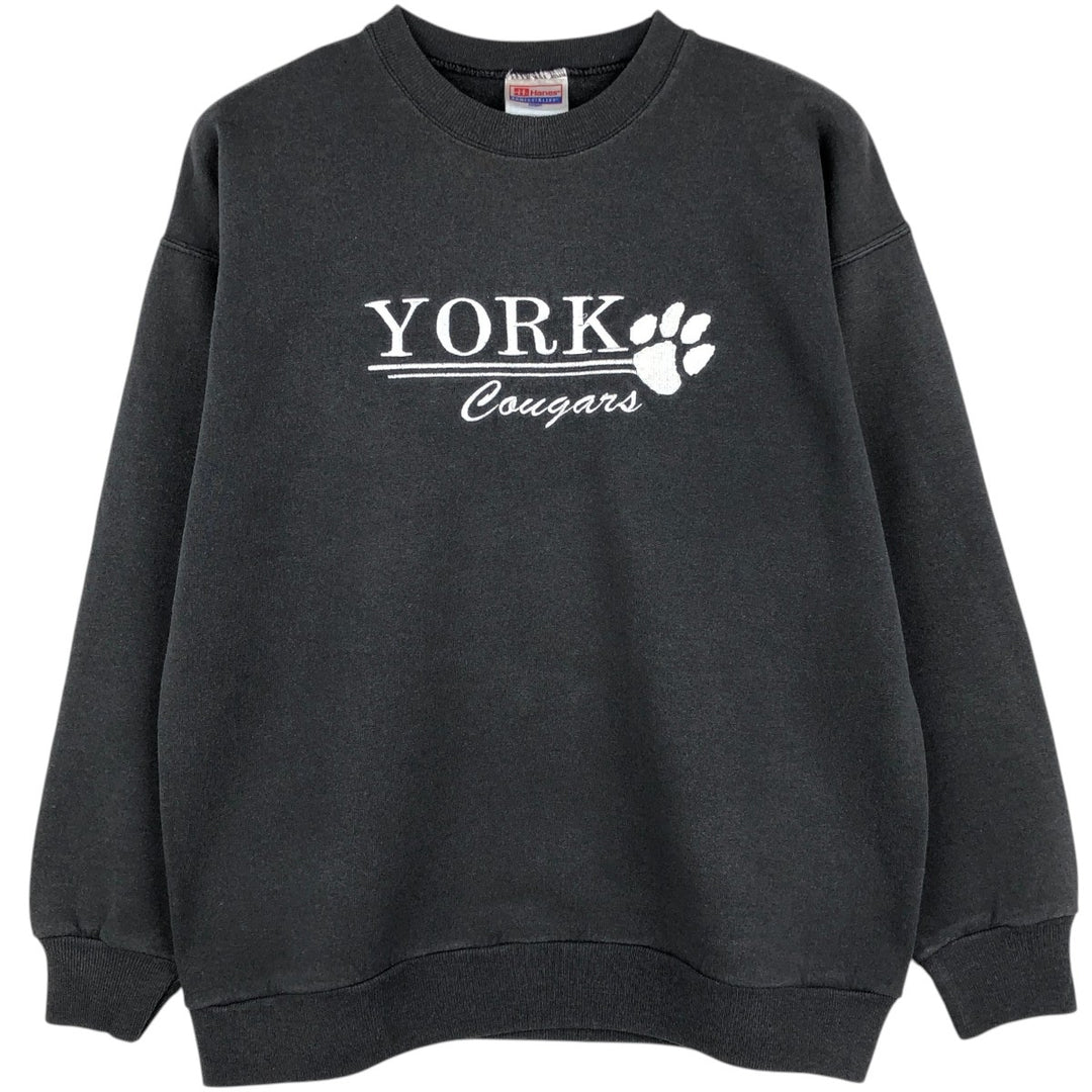 90'S Hanes College Sweatshirt, Men's Size M (approx.), Vintage cotton Charcoal Vintage Second Hand