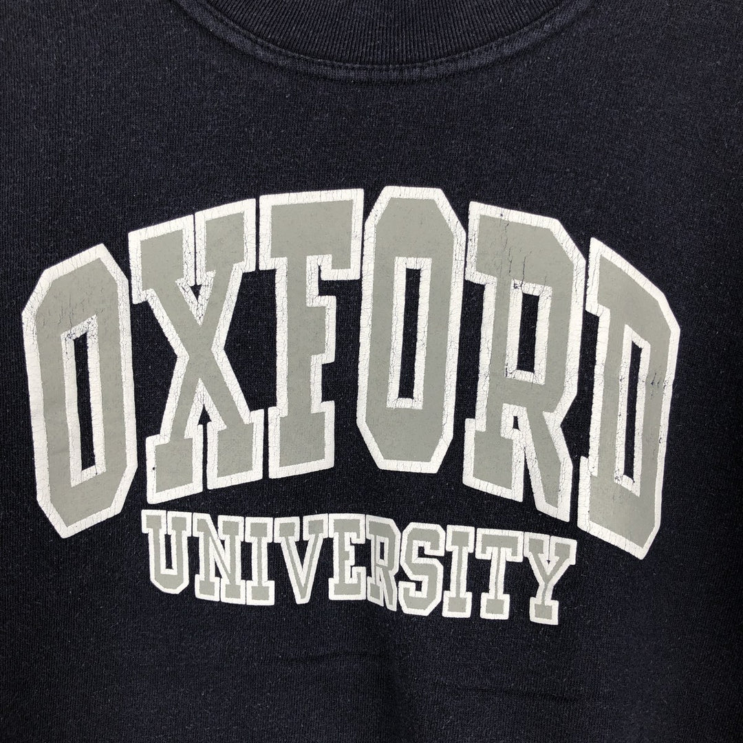 1990'S University of Oxford College Sweatshirt, Men's Size L (approx.), Vintage cotton navy blue type Vintage Second Hand