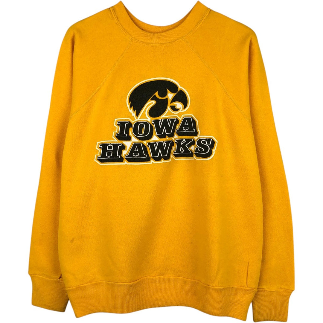 The University of Iowa College Sweatshirt (Men's Size M) unclear lemon yellow Vintage Second Hand