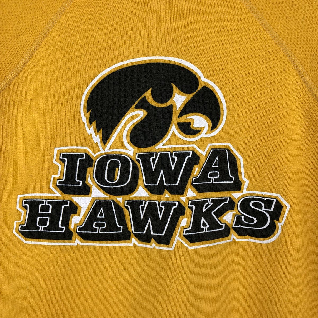 The University of Iowa College Sweatshirt (Men's Size M) unclear lemon yellow Vintage Second Hand
