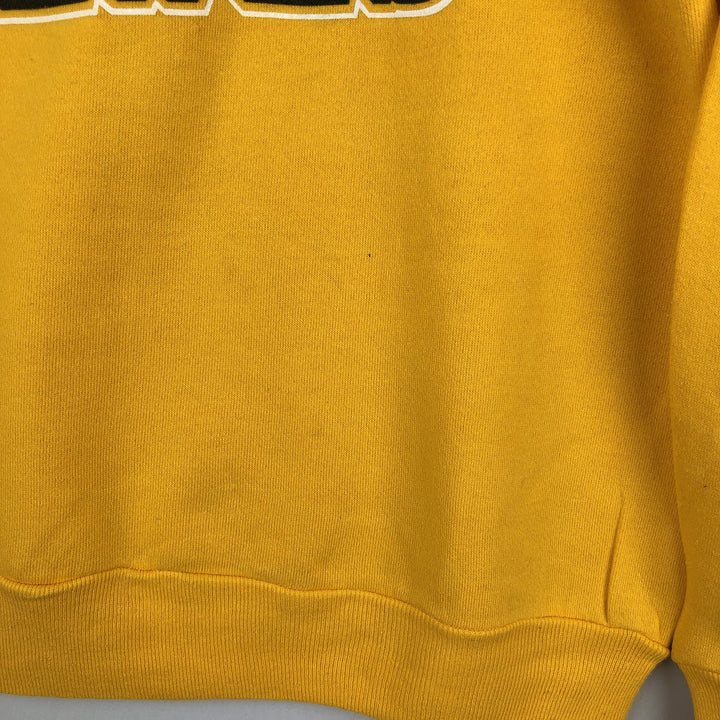 The University of Iowa College Sweatshirt (Men's Size M) unclear lemon yellow Vintage Second Hand