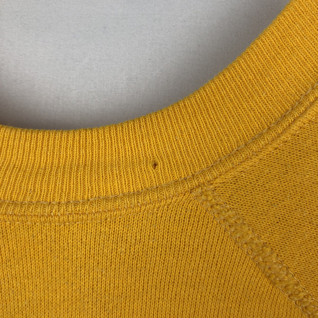 The University of Iowa College Sweatshirt (Men's Size M) unclear lemon yellow Vintage Second Hand