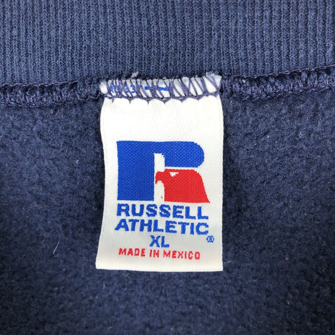 90'S Russell John Marshall Law School College Sweatshirt, Men's Size XL (approx.), Vintage cotton Navy blue Vintage Second Hand