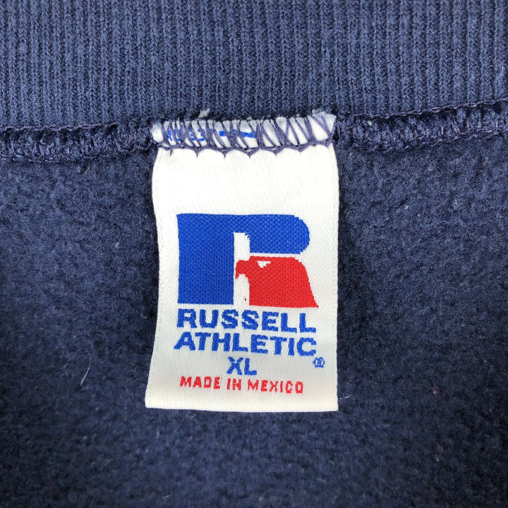 90'S Russell John Marshall Law School College Sweatshirt, Men's Size XL (approx.), Vintage cotton Navy blue Vintage Second Hand