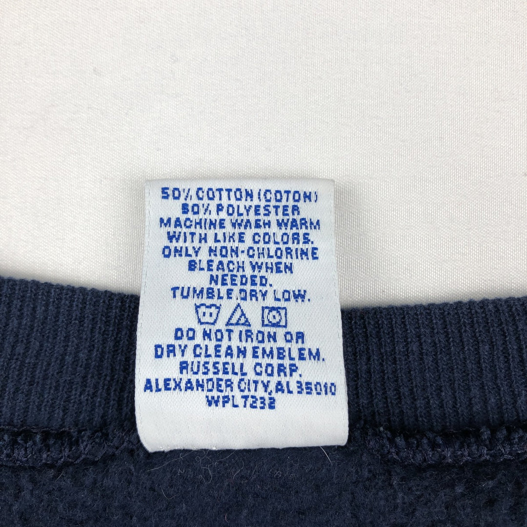 90'S Russell John Marshall Law School College Sweatshirt, Men's Size XL (approx.), Vintage cotton Navy blue Vintage Second Hand