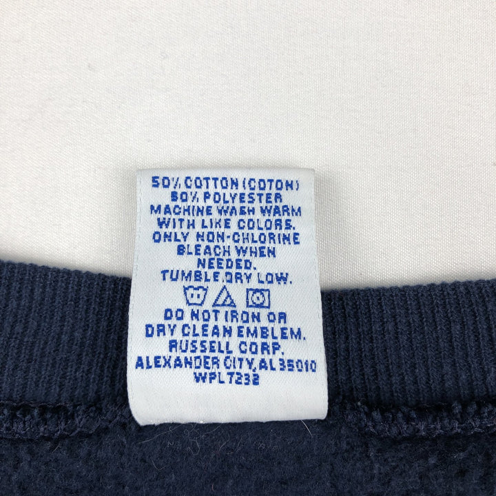 90'S Russell John Marshall Law School College Sweatshirt, Men's Size XL (approx.), Vintage cotton Navy blue Vintage Second Hand