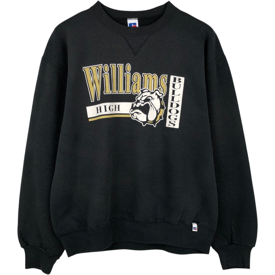 90'S Russell College Sweatshirt, Men's Size L, Vintage cotton black type Vintage Second Hand