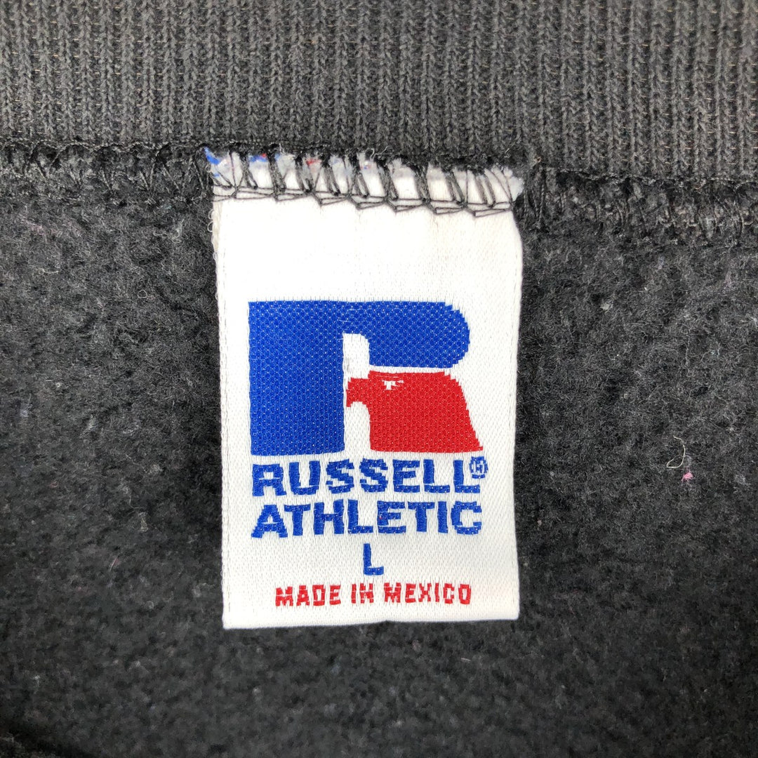 90'S Russell College Sweatshirt, Men's Size L, Vintage cotton black type Vintage Second Hand