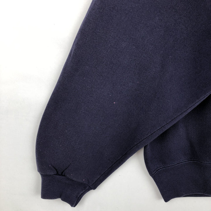 90'S Russell Texas Woman's University College Sweatshirt, Made in USA, Men's XL equivalent, Vintage cotton Indigo Vintage Second Hand