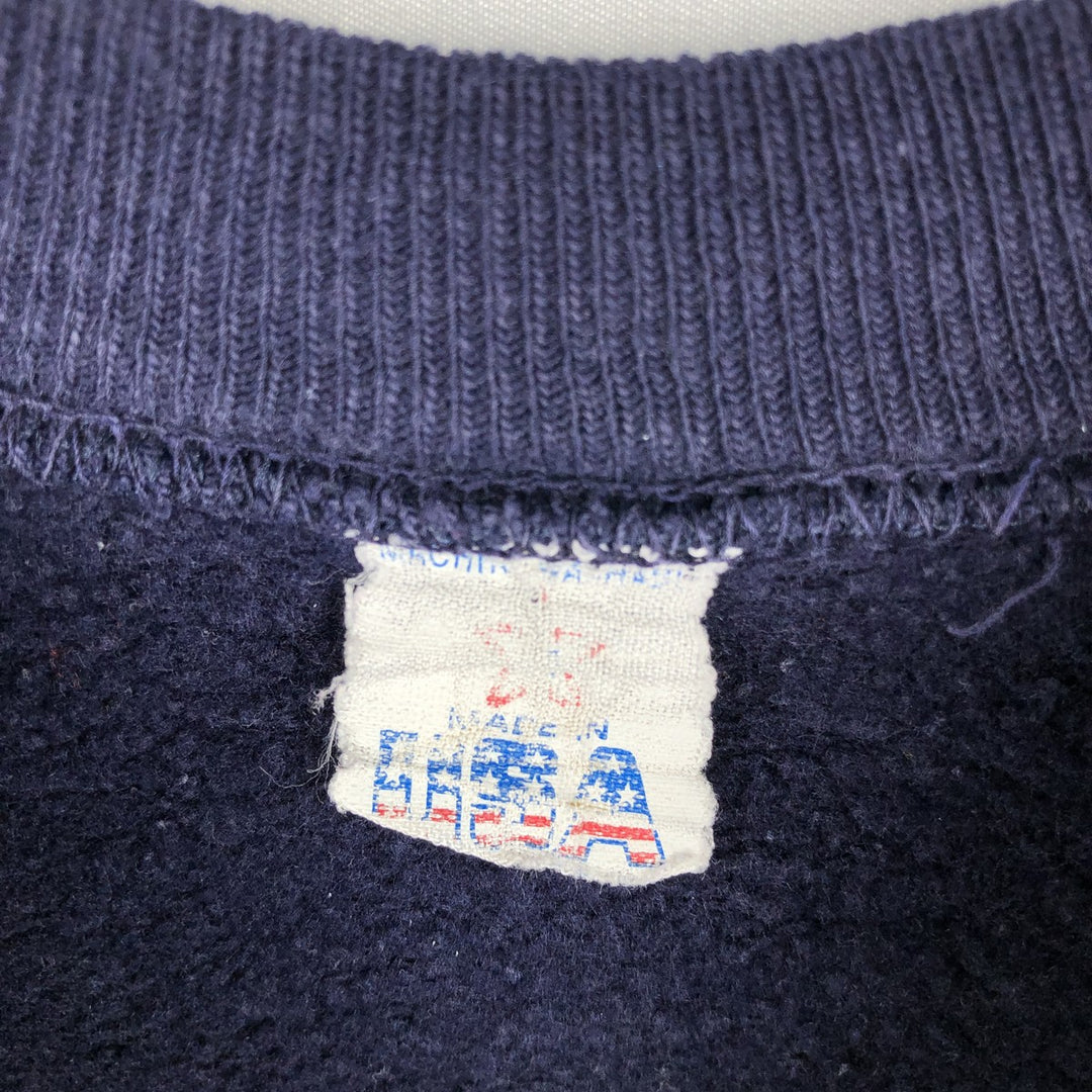 1990'S University of Cambridge College Sweatshirt, Made in USA, Men's Size S (approx.), Vintage cotton navy blue type Vintage Second Hand