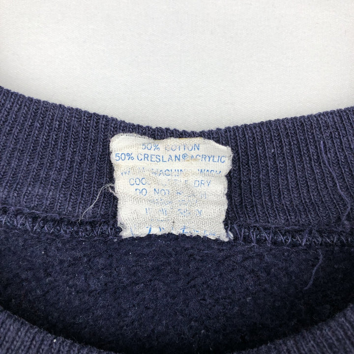 1990'S University of Cambridge College Sweatshirt, Made in USA, Men's Size S (approx.), Vintage cotton navy blue type Vintage Second Hand