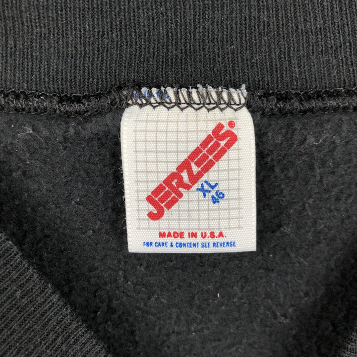 Vintage 90'S Jerzees college sweatshirt, made in the USA, men's size XL cotton black type Vintage Second Hand
