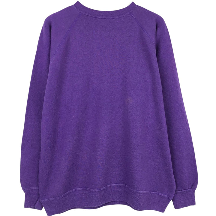 90'S Artex East Carolina University College Sweatshirt, Made in USA, Men's XL equivalent, Vintage cotton purple type Vintage Second Hand