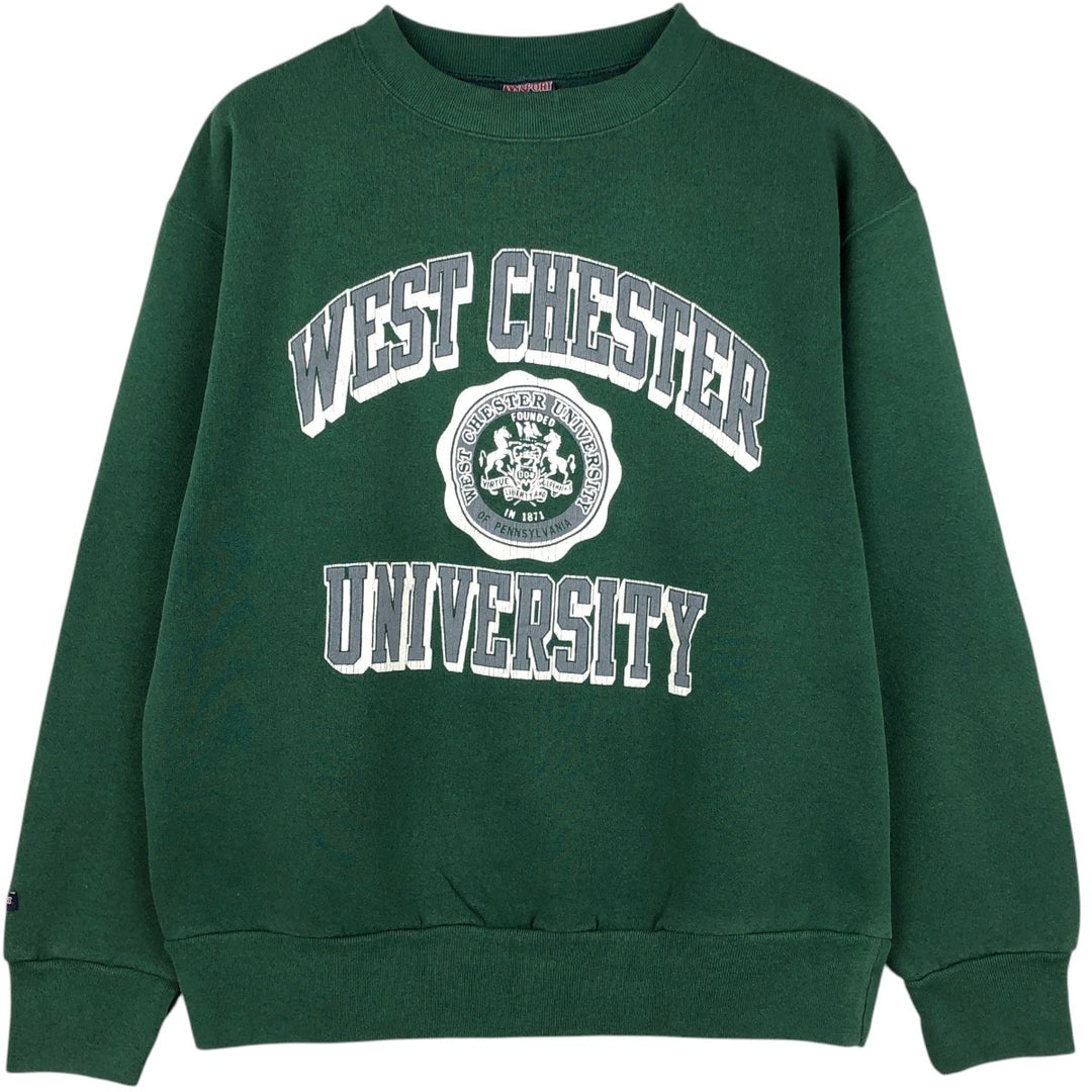 Vintage 90'S Jansport college sweatshirt, made in the USA, size L, men's cotton Green type dark green Vintage Second Hand
