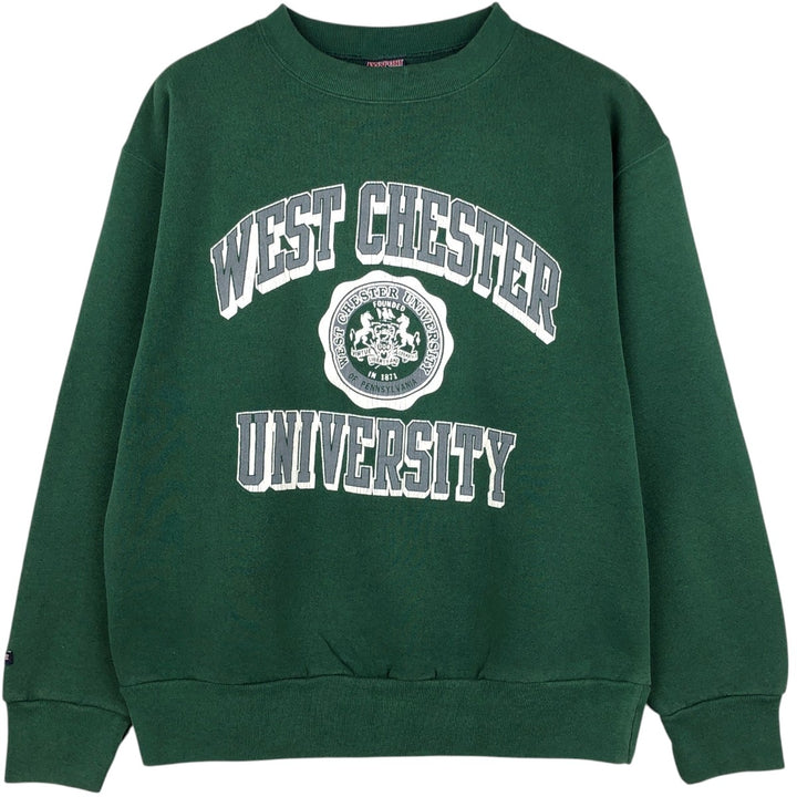 Vintage 90'S Jansport college sweatshirt, made in the USA, size L, men's cotton Green type dark green Vintage Second Hand