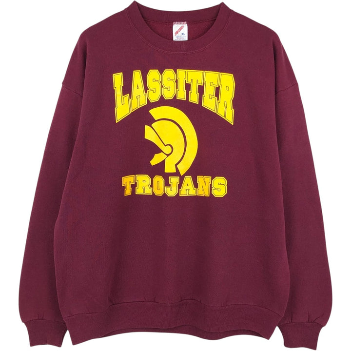 Vintage 90'S Jerzees college sweatshirt, made in the USA, men's size XL cotton burgundy type Vintage Second Hand
