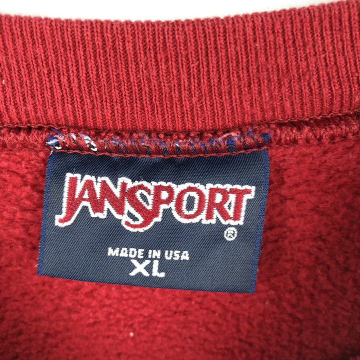 90'S JanSport Florida State University College Sweatshirt, Made in USA, Men's XL equivalent, Vintage cotton red type Vintage Second Hand