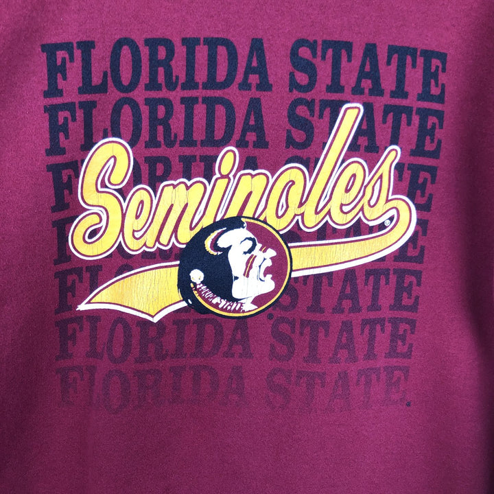 90'S JanSport Florida State University College Sweatshirt, Made in USA, Men's XL equivalent, Vintage cotton red type Vintage Second Hand