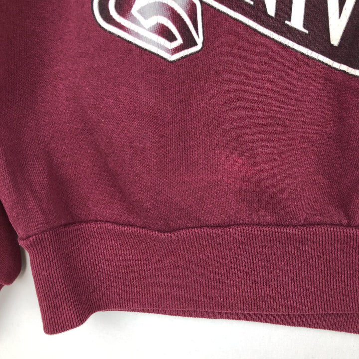 90'S Red Oak College Character Sweatshirt, Made in USA, Men's Size L (Equivalent), Vintage cotton wine-red Vintage Second Hand