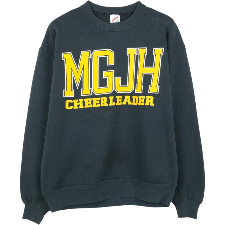 Vintage 90'S Jerzees college sweatshirt, made in the USA, size L, men's cotton Green type dark green Vintage Second Hand
