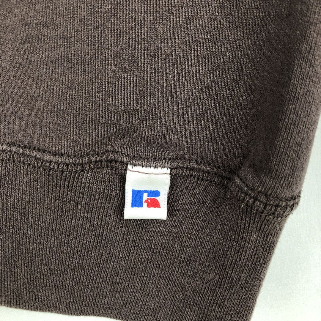1990'S Russell Brown University College Sweatshirt, Made in USA, Men's Size L (approx.), Vintage cotton walnut Vintage Second Hand