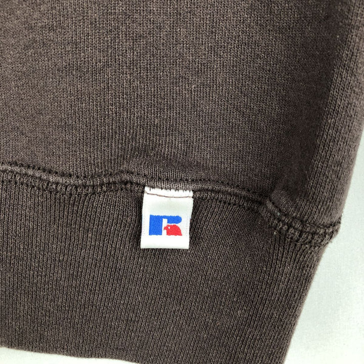 1990'S Russell Brown University College Sweatshirt, Made in USA, Men's Size L (approx.), Vintage cotton walnut Vintage Second Hand