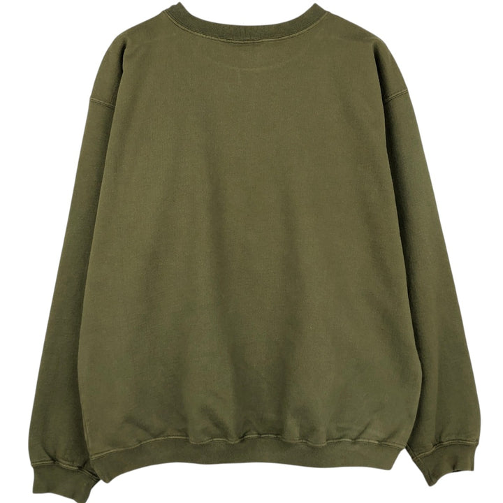 90'S The Cotton Exchange College Sweatshirt, Made in USA, Men's Size L (Equivalent), Vintage cotton Khaki type Vintage Second Hand