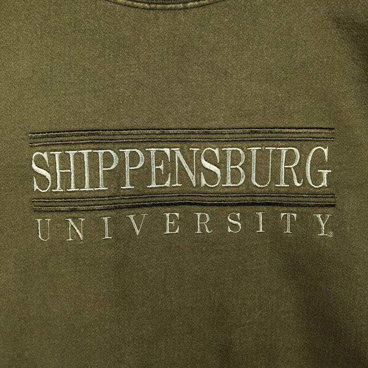 90'S The Cotton Exchange College Sweatshirt, Made in USA, Men's Size L (Equivalent), Vintage cotton Khaki type Vintage Second Hand