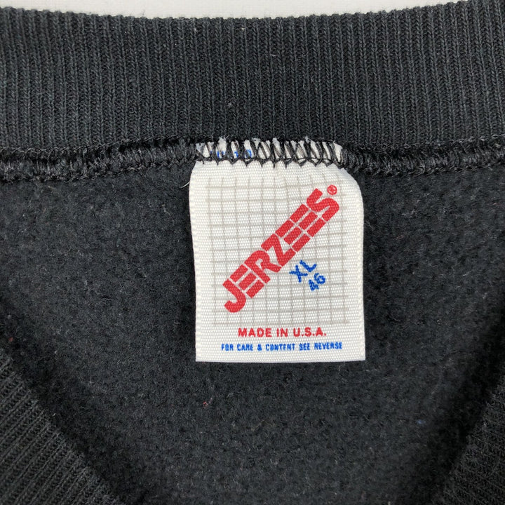 Vintage 90'S Jerzees college sweatshirt, made in the USA, men's size XL cotton black type Vintage Second Hand