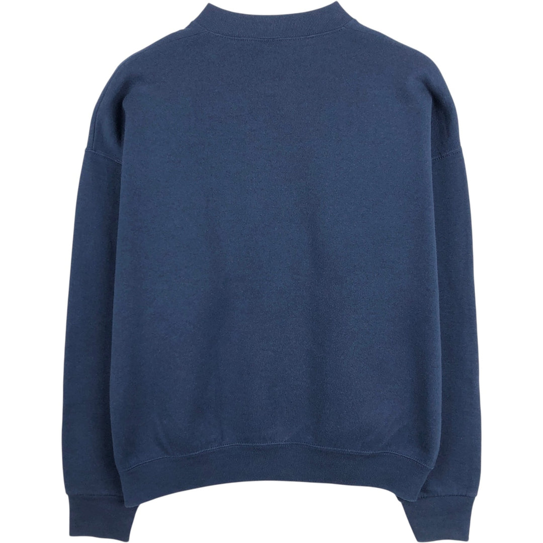 90'S Fruit of the Loom College Sweatshirt, Made in USA, Men's Size L, Vintage cotton navy blue type Vintage Second Hand