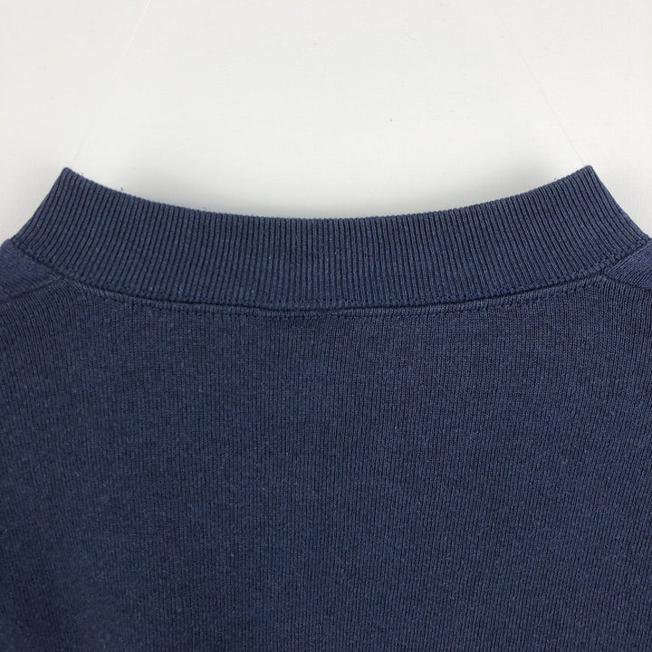 90'S Fruit of the Loom College Sweatshirt, Made in USA, Men's Size L, Vintage cotton navy blue type Vintage Second Hand