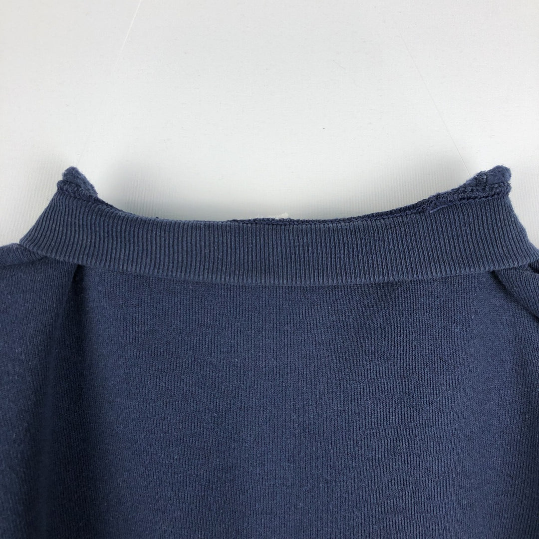 90'S Fruit of the Loom College Sweatshirt, Made in USA, Men's Size L, Vintage cotton navy blue type Vintage Second Hand