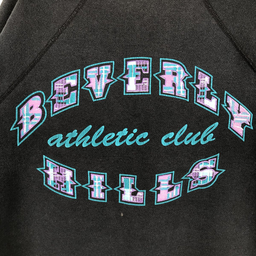 90'S Discus Athletic Print Sweatshirt, Made in USA, Men's Size L (approx.), Vintage cotton black type Vintage Second Hand