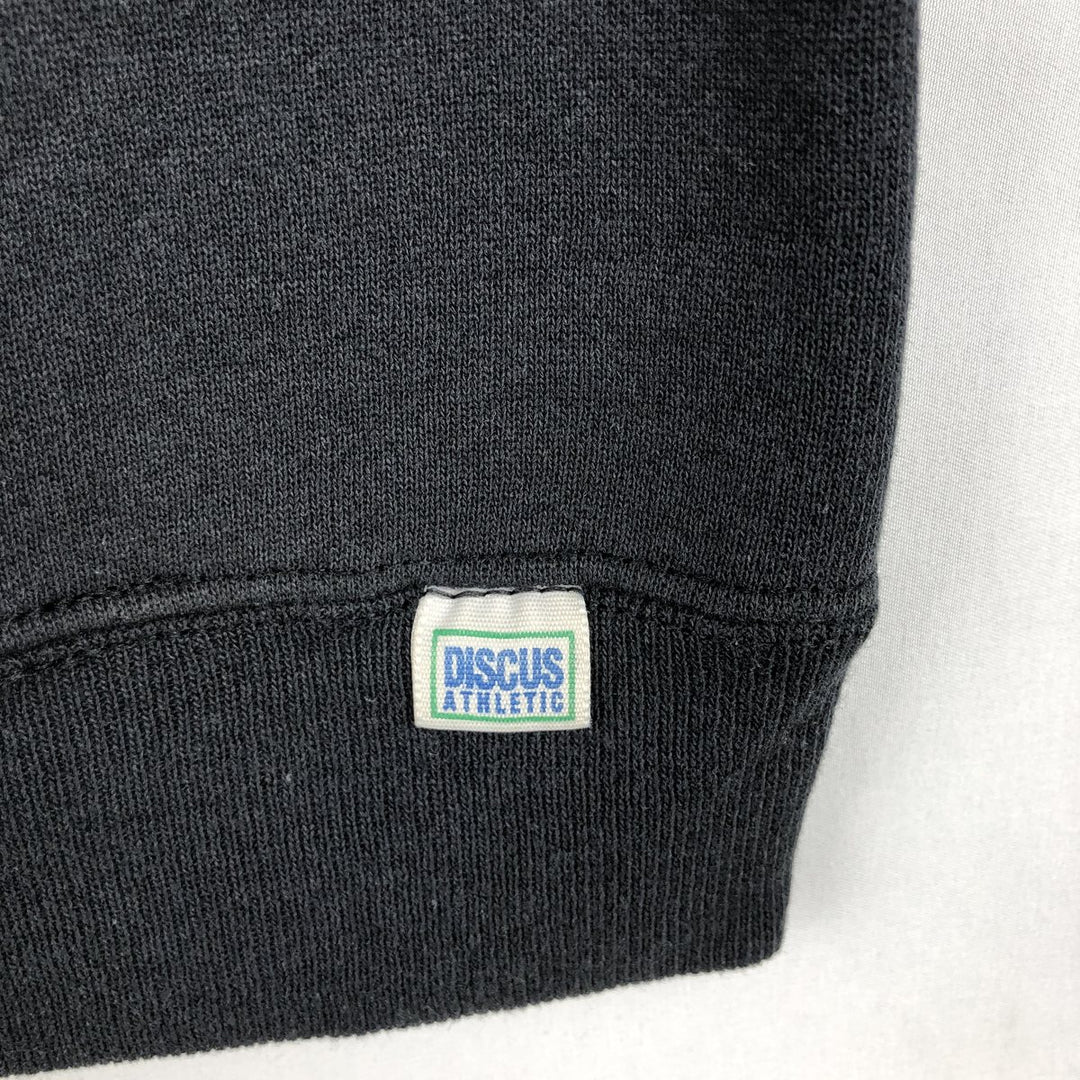90'S Discus Athletic Print Sweatshirt, Made in USA, Men's Size L (approx.), Vintage cotton black type Vintage Second Hand