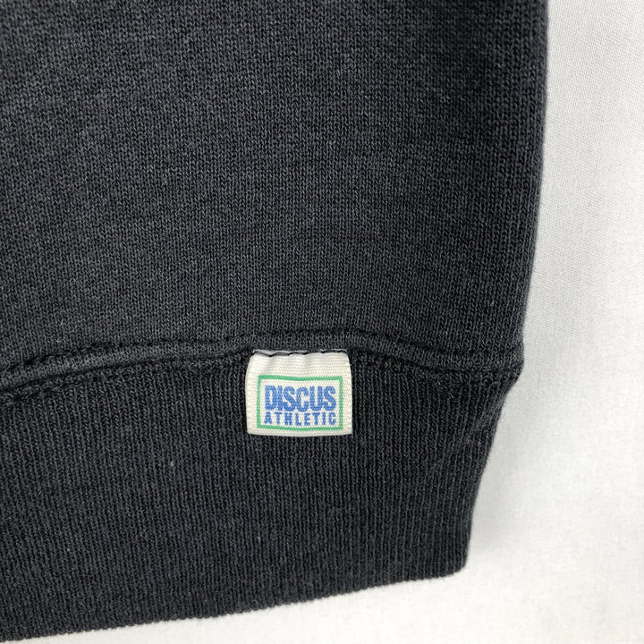 90'S Discus Athletic Print Sweatshirt, Made in USA, Men's Size L (approx.), Vintage cotton black type Vintage Second Hand