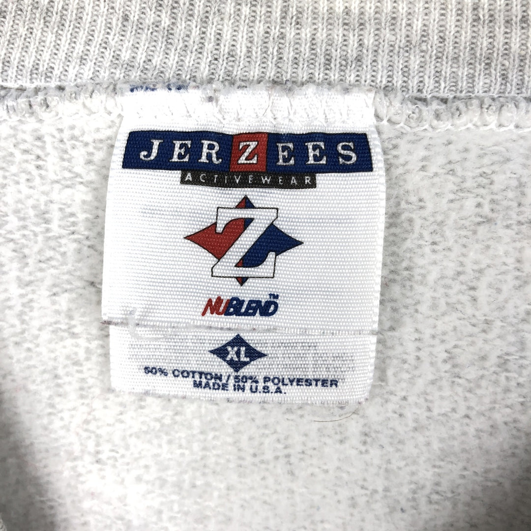 Vintage 90'S Jerzees college sweatshirt, made in the USA, men's size XL cotton gray type Vintage Second Hand