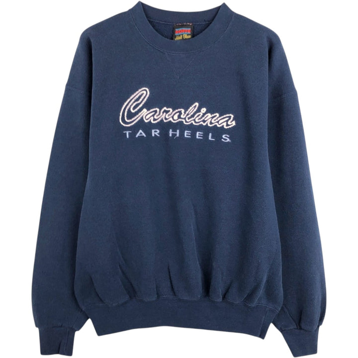 90'S Sofie North Carolina College Sweatshirt, Made in USA, Men's Size L (approx.), Vintage polyester Navy blue Vintage Second Hand