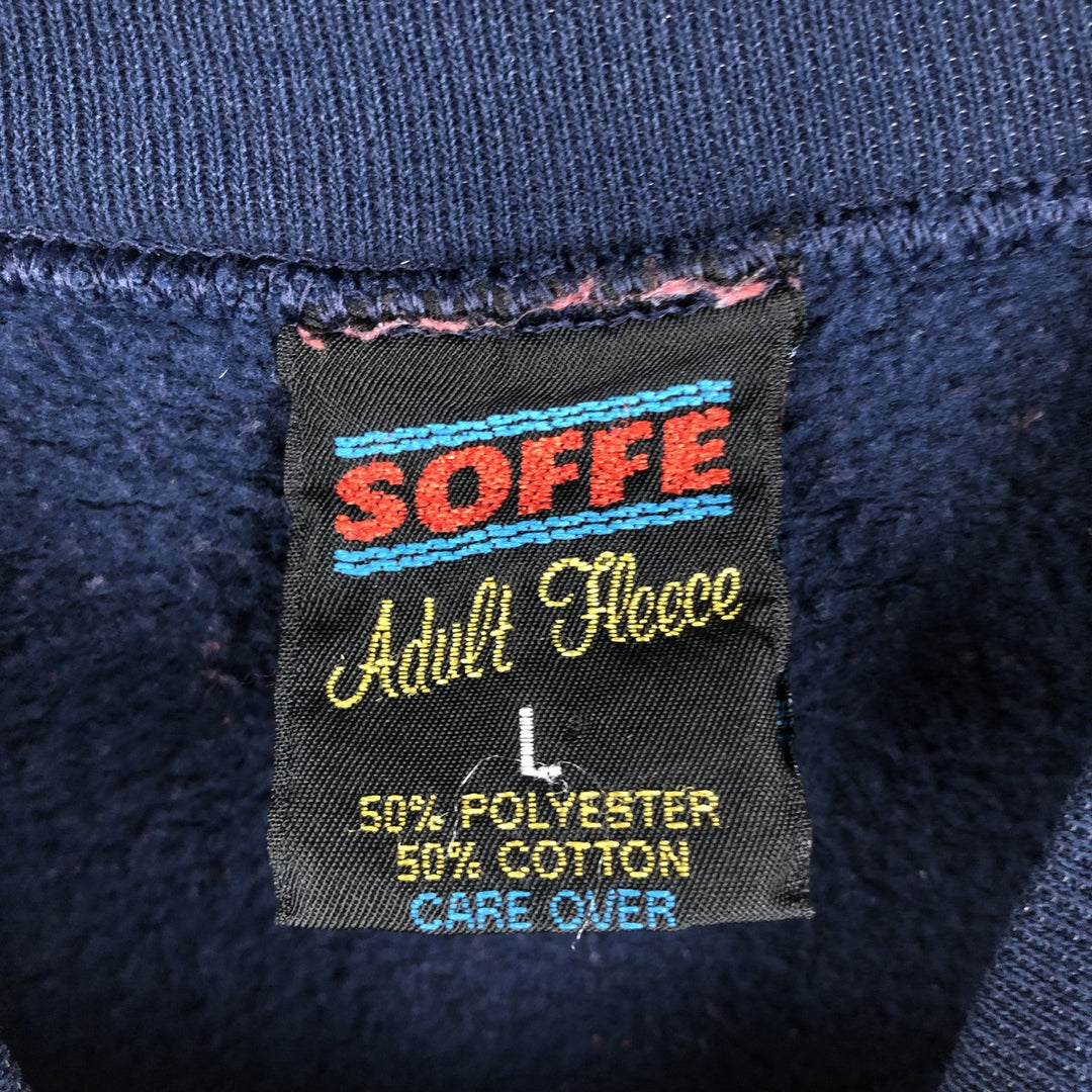 90'S Sofie North Carolina College Sweatshirt, Made in USA, Men's Size L (approx.), Vintage polyester Navy blue Vintage Second Hand