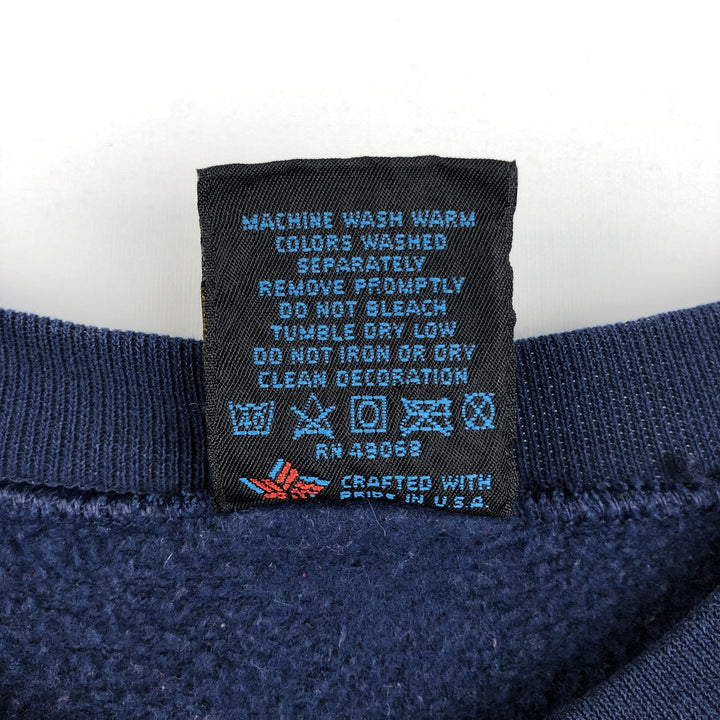 90'S Sofie North Carolina College Sweatshirt, Made in USA, Men's Size L (approx.), Vintage polyester Navy blue Vintage Second Hand