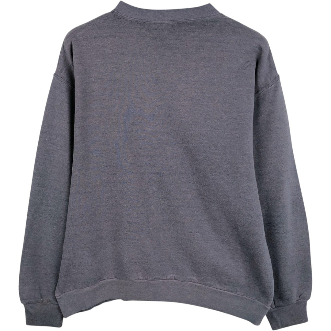 90'S TEE JAYS Print Sweatshirt, Made in USA, Men's Size L (approx.), Vintage cotton Navy blue Vintage Second Hand